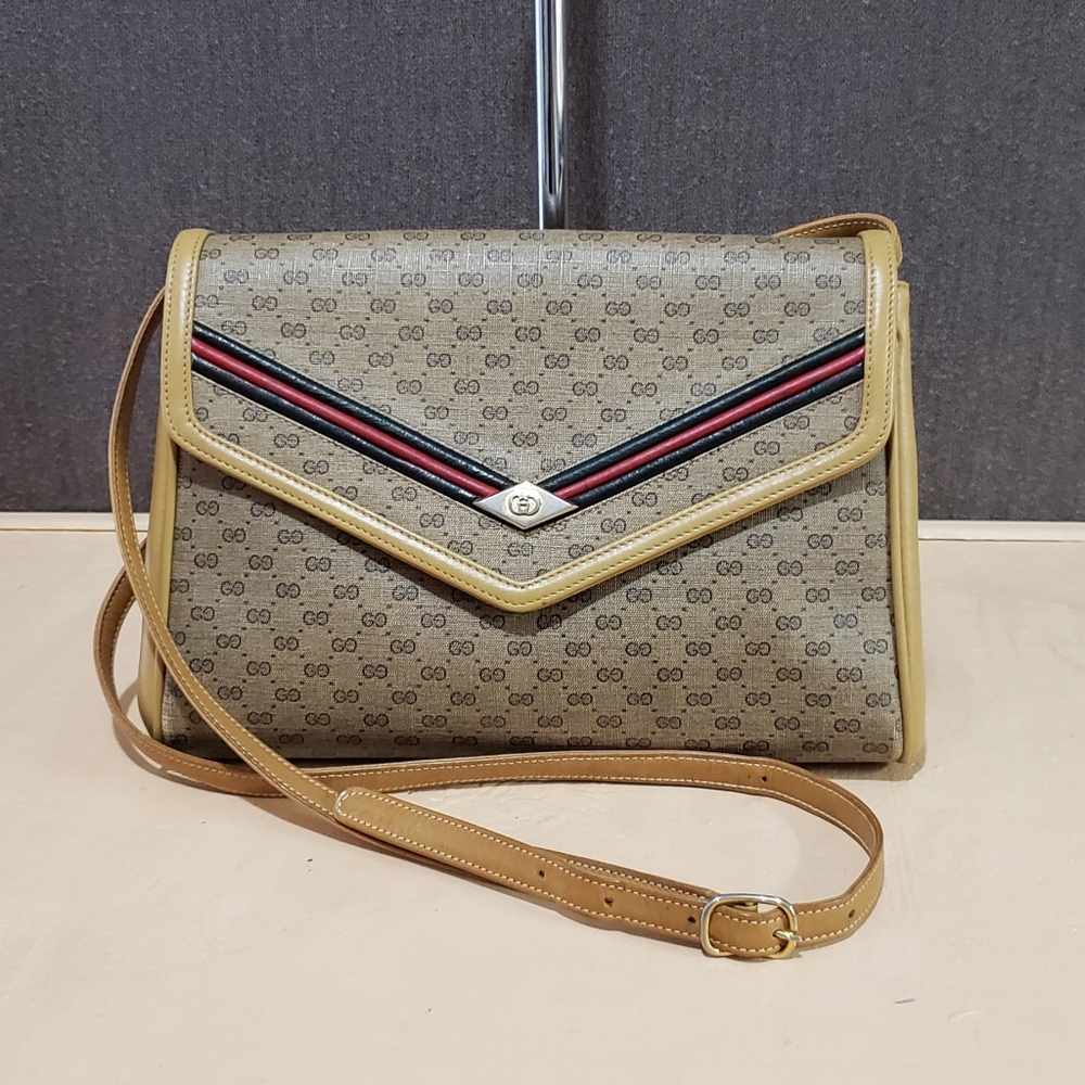 3️⃣7️⃣0️⃣ AUTH Gucci Vintage Micro GG Sherry Line